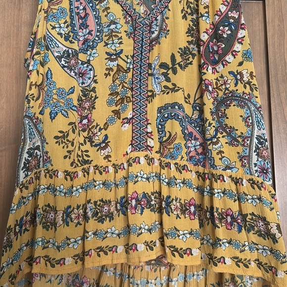 Anthropology Patrons of Peace Womens M Sleeveless Bohemian Tank Blouse Yellow - Picture 4 of 10